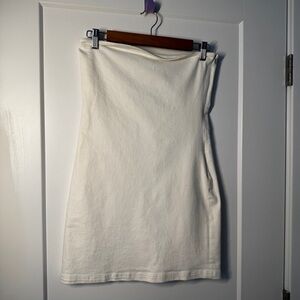 NWOT Zara Cream Denim Mini Dress